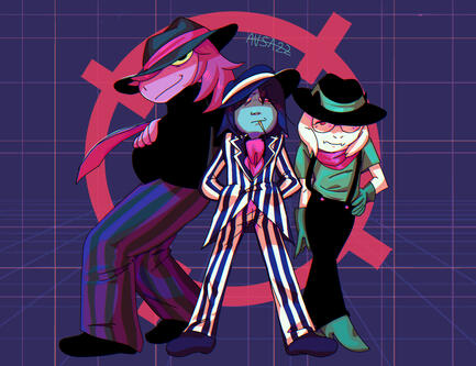 Color completo, 3 personajes