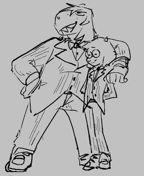 Sketch sample, two characters.